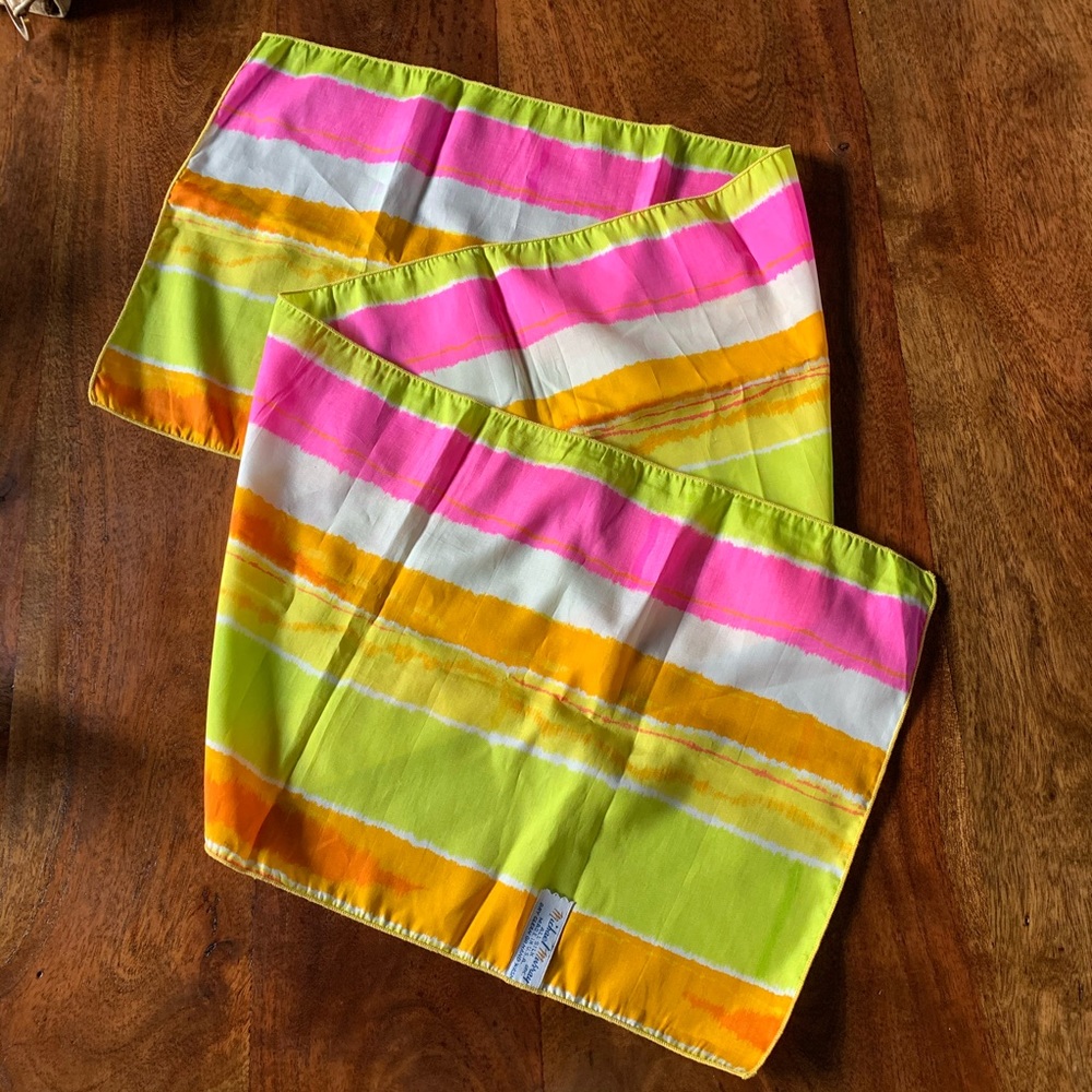 🦄 Vintage Rainbow 100% Silk Scarf